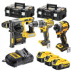 Kit Dewalt 18V Trapano Dcd796 Tassellatore Dch273 Avvitatore Dcf887 - DEWALT DCK368P3T-QW