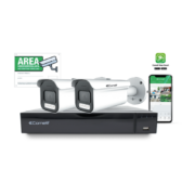 Kit IP Serie Smart composto da: 1x IPNVR008S08PC, 2x IPBCAMS05ZB e cartello area videosorvegliata - COMELIT IPKIT008S05PB