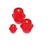 Isolatore In Poliestere H100 M12 Rosso - TEKNOMEGA CPH2115