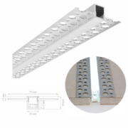 Profilo Alluminio Led, Taglio di luce, Cartongesso per strisce led, 2mt - LAMPO PRKITTLN