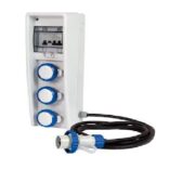 Quadro Garanti ASC IP65 3 Prese 2P+T 16A 2 Protezioni Con Cavo da 1,5mt 3kW - FANTON 74307