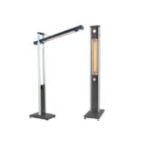 Stufa Tucano Esterno Verticale E Orizzontale 2200 W 53 X 33 X 202 Cm Nero/Argento - CFG ER044