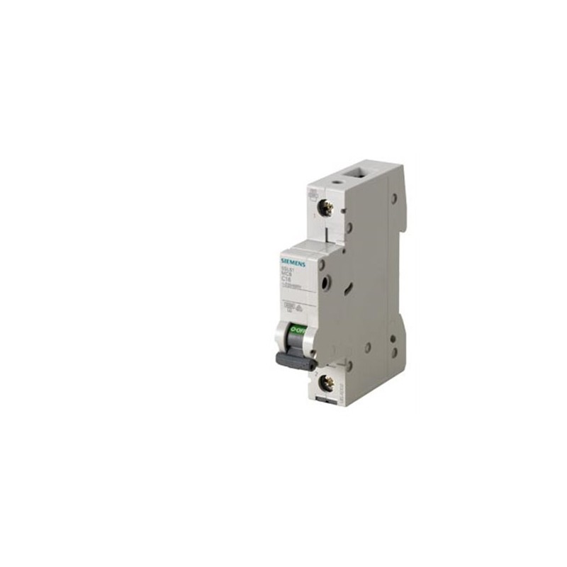 Interruttore Magnetotermico 230/400 V 6Ka, A 1 Polo C, 1,6 A Esecuzione Italia, 1PC1.6 - SIEMENS 5SL61157BB