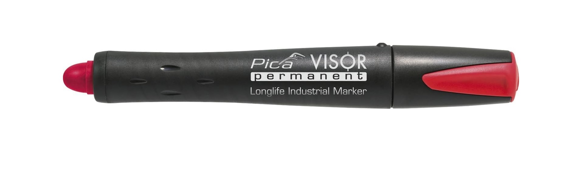 Pica Visor Permanent Longlife Industrial Evidenziatore Pennarello Indelebile Ricaricabile, Rosso - VARIO 990/40
