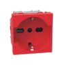 Presa Standard Italia Serie Matixgo P40 2 P+T 16 A 250Vac Interasse 19 Mm E 26 Mm - BTICINO J4140A16R