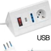 Multipresa Da Tavolo Bianca Pr Univ+Bip+Usb - MC ELETTRICI 31561