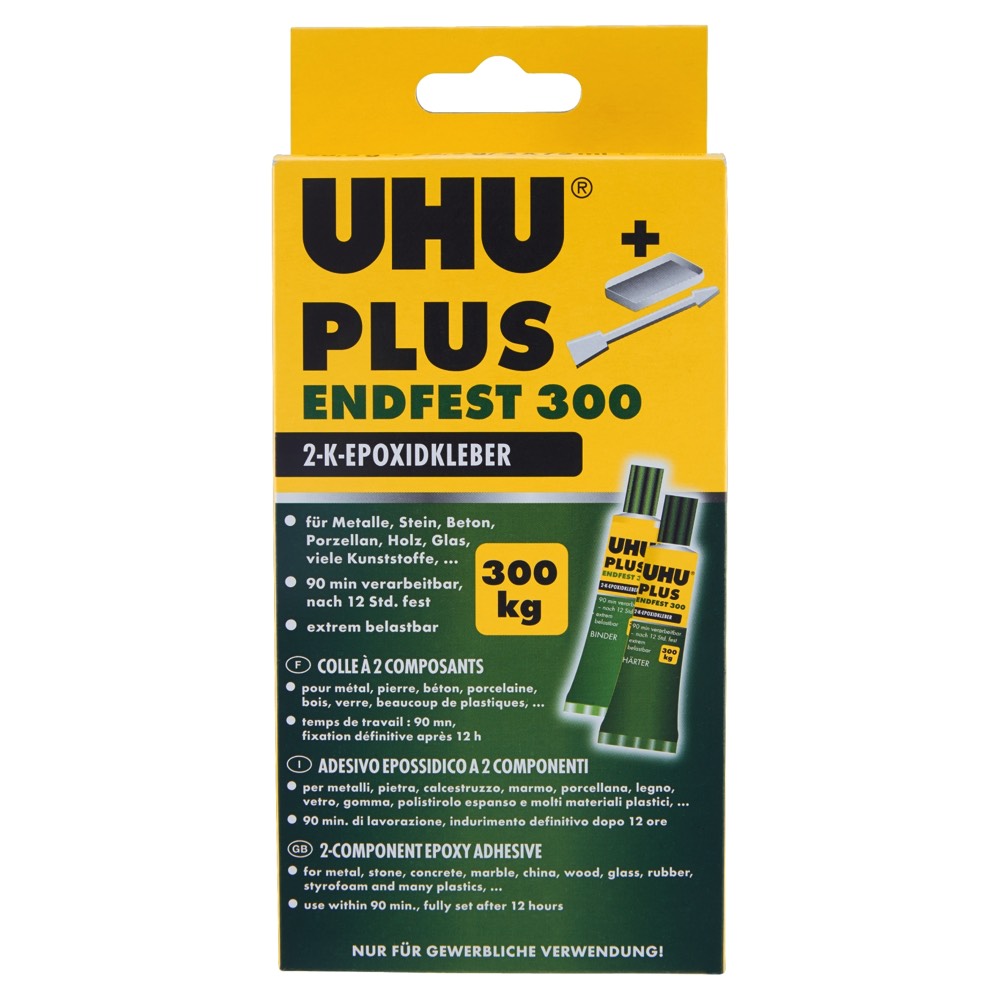 UHU Adesivo Epossidico Bicomponente Universale, Blister 2 x 75 ml, Extra Forte - UHU BOSTIK D5345