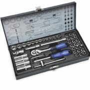 Set Cricchetto ¼ con 47 pezzi tra bussole e chiavi in confezione metallica - CEMBRE KRS47