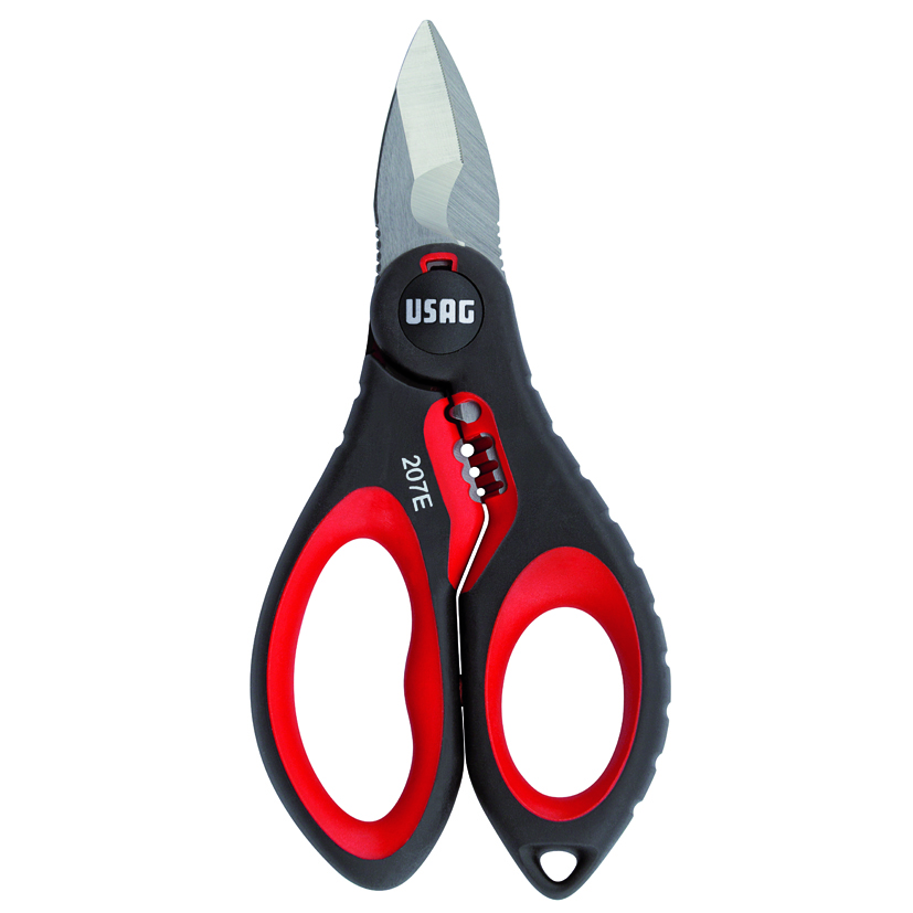 Forbice Professionale per Elettricisti, Spellafili integrato (1,5-2,5-4 mm2) - USAG U02070006