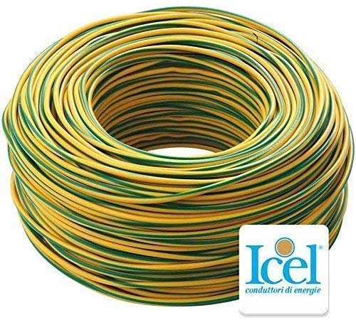 Cavo Elettrico FS17, Unipolare Isolante, Impianti Elettrici, Case, Imprese Edili, 450/750 V, 1 x 4 mm, Giallo/Verde (100 METRI) - ICEL C0007604102
