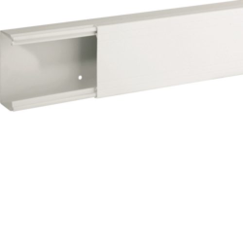 TA-EN 80x40 W Canalina porta cavi a base piana, bianco (2 ML) - BOCCHIOTTI B01822