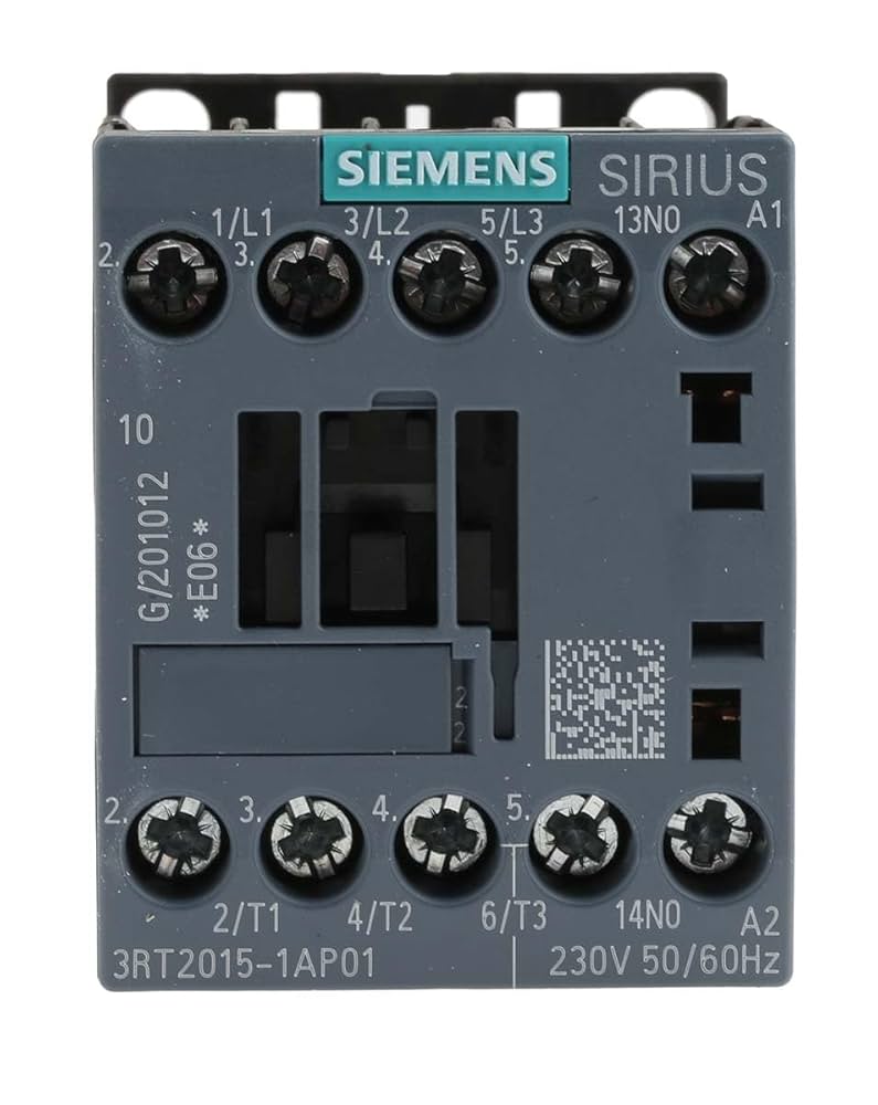 Contattore Potenza, AC-3 7 A, 3 kW / 400 V 1 NO, 230 V AC, 50 / 60 Hz 3 poli, grandezza S00 morsetto a vite - SIEMENS 3RT20151AP01