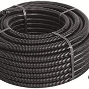 Tubo Protettivo Isolante Corrugato Pieghevole DM16 con Tirafilo, Nero, Diametro 16 (100 METRI) - TUBIFOR TF01016NT100