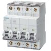 Interruttore Automatico Miniaturizzato 400 V 10kA, 4 poli, D, 63 A, D=70 mm - SIEMENS 5SY44638