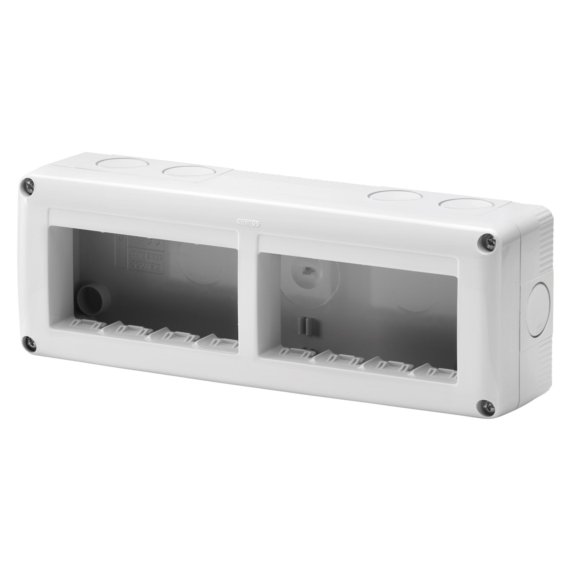 Contenitore Per Apparecchi System Protetto 8 Posti Moduli 4x2 Grigio Ral 7035 IP40 - GEWISS GW27006