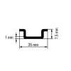 Guida di supporto, senza foro longitudinale, accessori, 35 x 7.5 x acciaio, zincato, cromato (2 METRI) - WEIDMULLER 0383400000