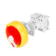 Interruttore Rotativo da quadro, Comando, Manopola rossa, 4P 5M EN50022 63A IP65 - GEWISS GW70008