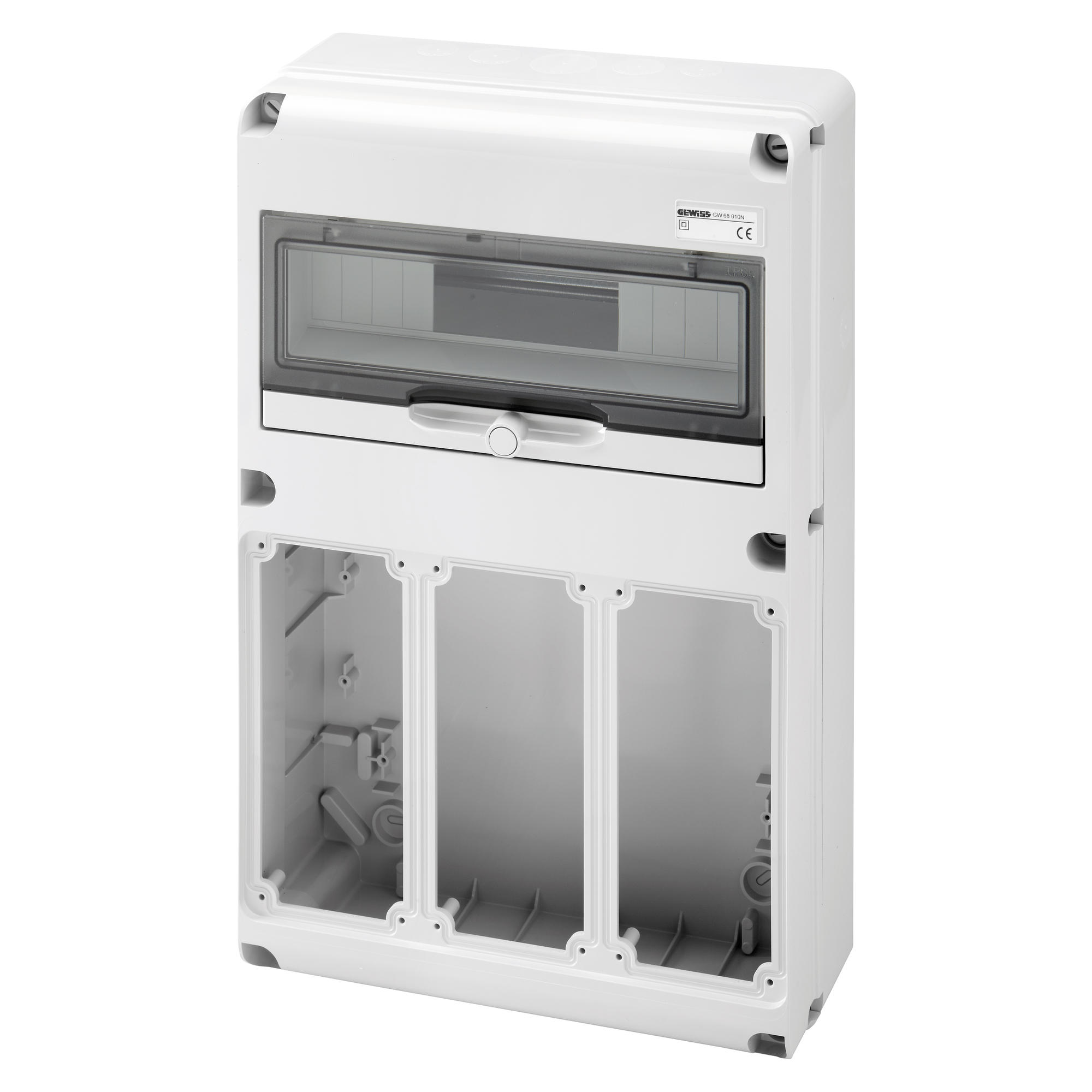 Quadro Q-DIN 14 Moduli 3 Flange 3 Prese Interbloccate Verticali 16/32A IP65 - GEWISS GW68010N