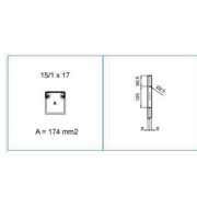 TMC 15/1x17 W Minicanalina Monoscomparto con coperchio standard, Bianco (2 ML) - BOCCHIOTTI B00601