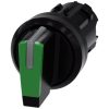 Selettore, illuminabile, 22 mm, rotondo, in plastica, colore verde - SIEMENS 3SU10022BL400AA0