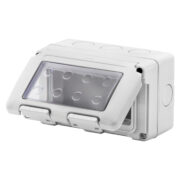 Contenitore Scatola per apparecchi system 4 Posti Stagno Grigio RAL 7035 IP55 - GEWISS GW27044