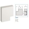 APM 40x17 W Angolo piano per minicanali TMC/TMU, Bianco - BOCCHIOTTI B03266