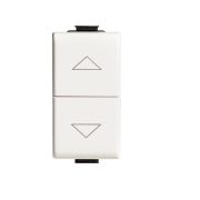 Matix Doppio Pulsante Unipolare Chiusura Interbloccato per comando di tapparelle con frecce direzionali 10 A 250 Vac, Bianco - BTICINO AM5037
