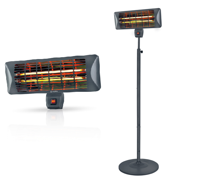 Riscaldatore Elettrico Kaloreasy Raggi Infrarossi Ambienti Interni/Esterni 230V-50Hz 1000-2000W - FANTINI COSMI AP6457+AP6458