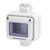 Contenitore Per apparecchi system stagno 3 posti fissaggio abbraccio palo IP55 Grigio RAL - GEWISS GW27057