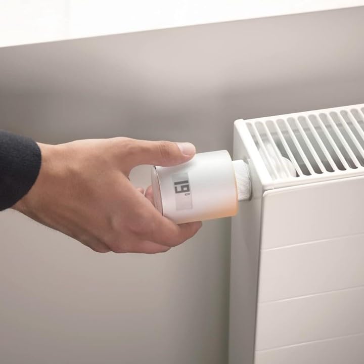 Netatmo Valvola Termostatica Smart Wifi, Controllo Remoto, Alexa e HomeKit, Batterie, con adesivi - BTICINO NAV-PRO