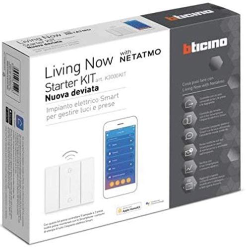 Starter kit Living Now videocitofonico per controllo luci tapparelle e prese elettriche - BTICINO K3010KIT