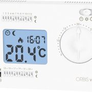 Cronotermostato Giornaliero Virtus Parete, 24 Microinterruttori, Diurna, Notturna, Display Retroilluminato, 2x1,5V, IP40 - ORBIS OB326100