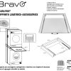Bravo Carlitos Kit Supporto Lavatrice/Asciugatrice, Acciaio, 60x32 cm, con Piano Estraibile, Cinghia di Sicurezza, Carico Massimo 70 kg - VARIO 93003005