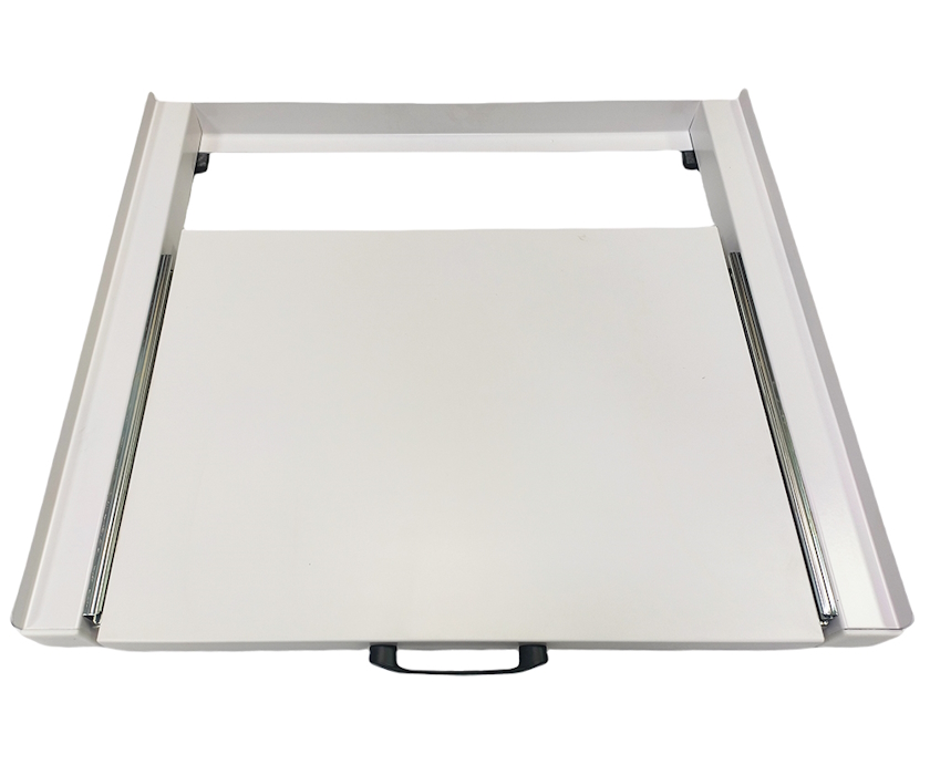 Bravo Carlitos Kit Supporto Lavatrice/Asciugatrice, Acciaio, 60x32 cm, con Piano Estraibile, Cinghia di Sicurezza, Carico Massimo 70 kg - VARIO 93003005