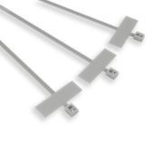 Confezione 100 Fascette Identificazione Cavi Tubi Tubazioni, Nylon, Targhetta con superficie scrivibile 25 x 8 mm, Diametro Legatura 3-20 mm, Dimensioni 100 x 2,5 - ETELEC FBT10025