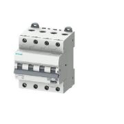 Interruttore RCBO, 6 kA, 4P Type A, 30 mA, C-Char, In: 20A 4 Moduli - SIEMENS 5SU13467FP20