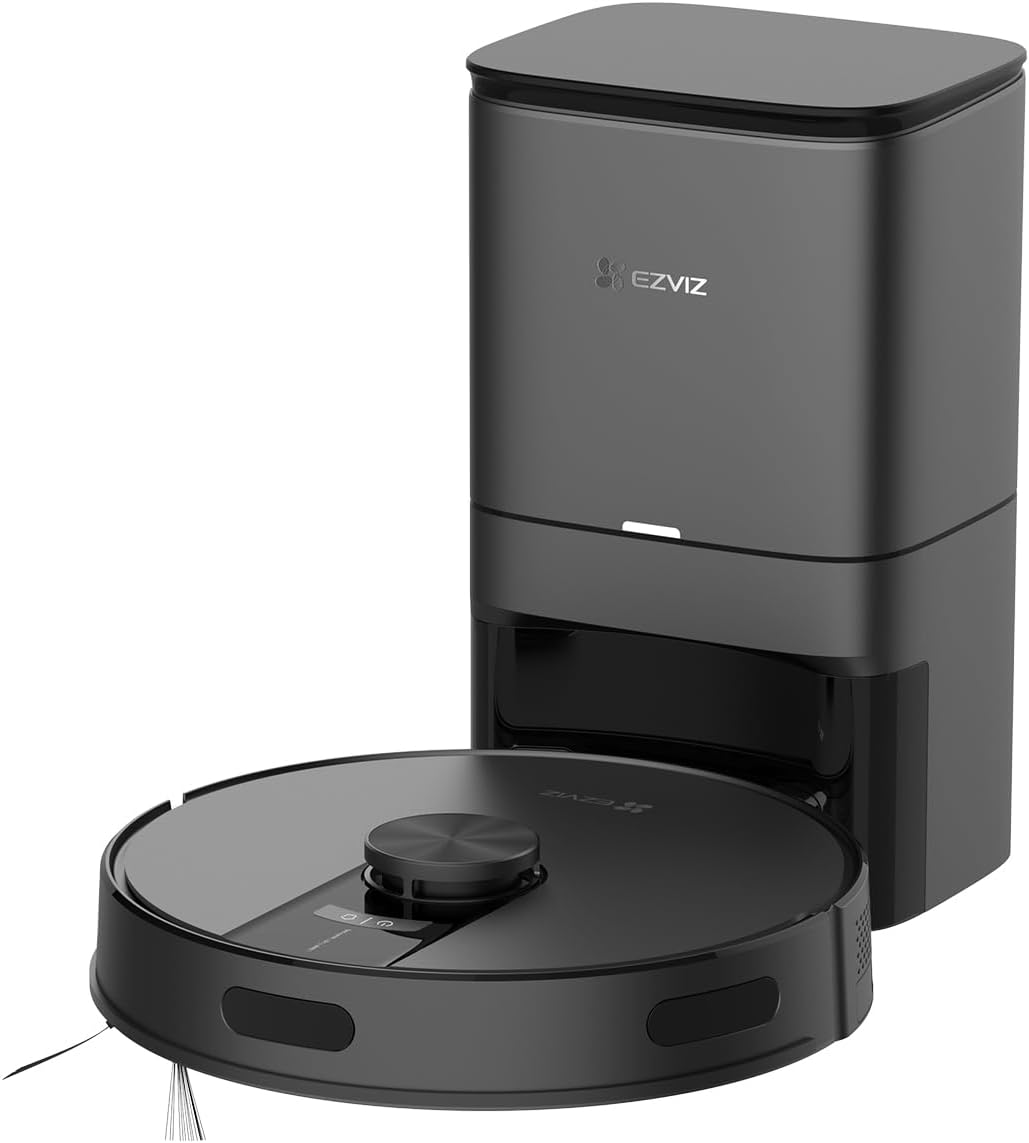 Ezviz RE4 Plus Robot Aspirapolvere E Lavapavimenti Combinato Home Comfort, Nero - HIKVISION 314100044