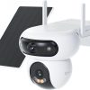 Kit Videocamera Sorveglianza Ezviz HB90 con pannelli solari, 8W Doppia lente 4MP+4MP, Rilevamento Umani/Veicoli, Visione Notturna - HIKVISION 303103363