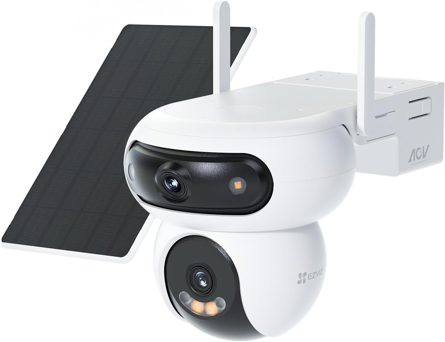Kit Videocamera Sorveglianza Ezviz HB90 con pannelli solari, 8W Doppia lente 4MP+4MP, Rilevamento Umani/Veicoli, Visione Notturna - HIKVISION 303103363