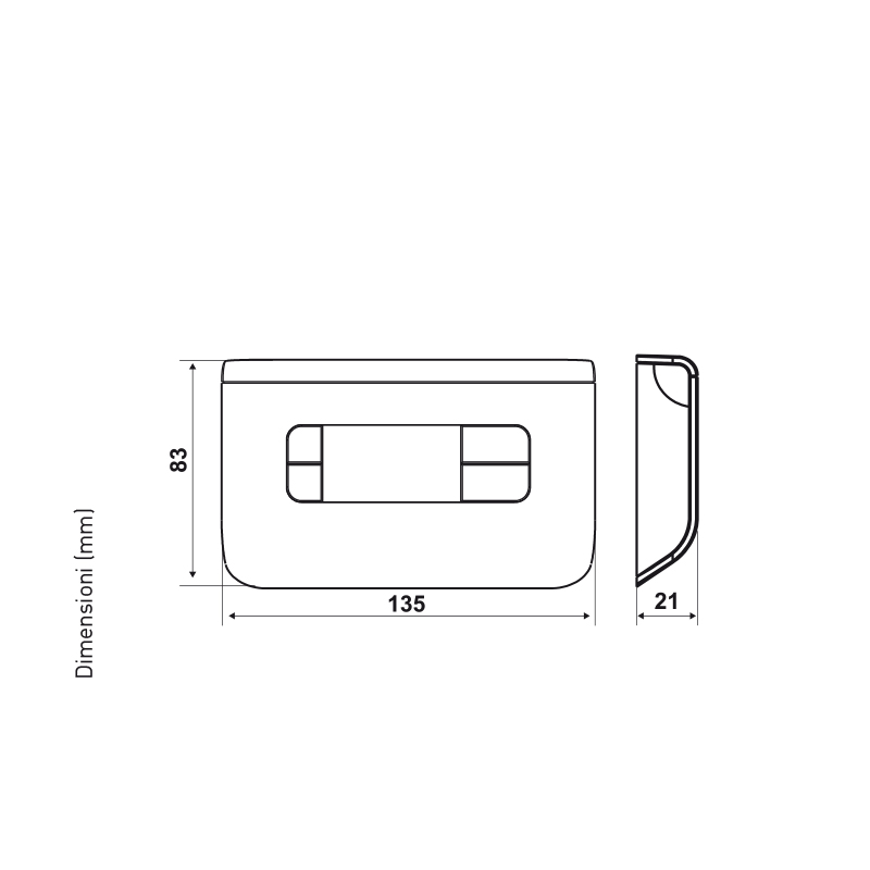 Termostato Ambiente Digitale, 3 Temperature, 5(3)A 250V, Antracite - FANTINI COSMI CH117