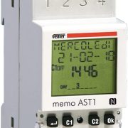 Interruttore Crepuscolare Astronomico Temporizzato Memo AST1, Giornaliero/ Settimanale, 2 Moduli, Controllo Remoto Smartphone App NFC - VEMER VE344800
