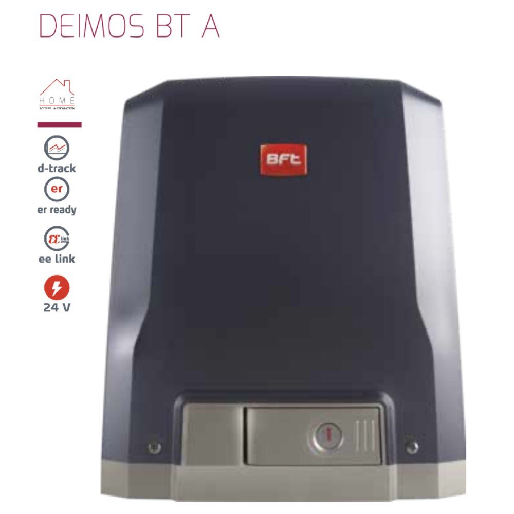Kit Automazione Cancello Scorrevole, Deimos BT B400, 24 V, fino a 400 kg di peso, Velocità anta 16 m/minuto - BFT 2618183