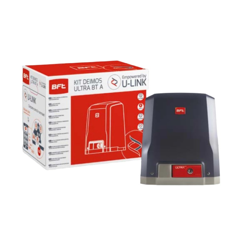 Kit Automazione Cancello Scorrevole Deimos Ultra BT, 24 V, fino a 600 kg di peso, Velocità anta 14 m/minuto - BFT 2618209
