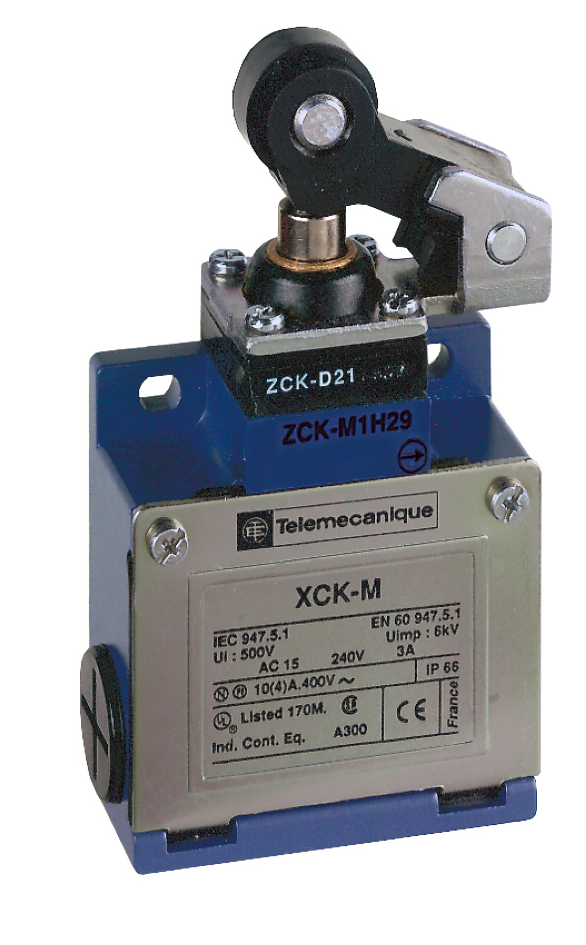 Finecorsa XCKM Leva rotella in plastica con pulsante 1NC+1NO Rapido Pg11 - SCHNEIDER XCKM121